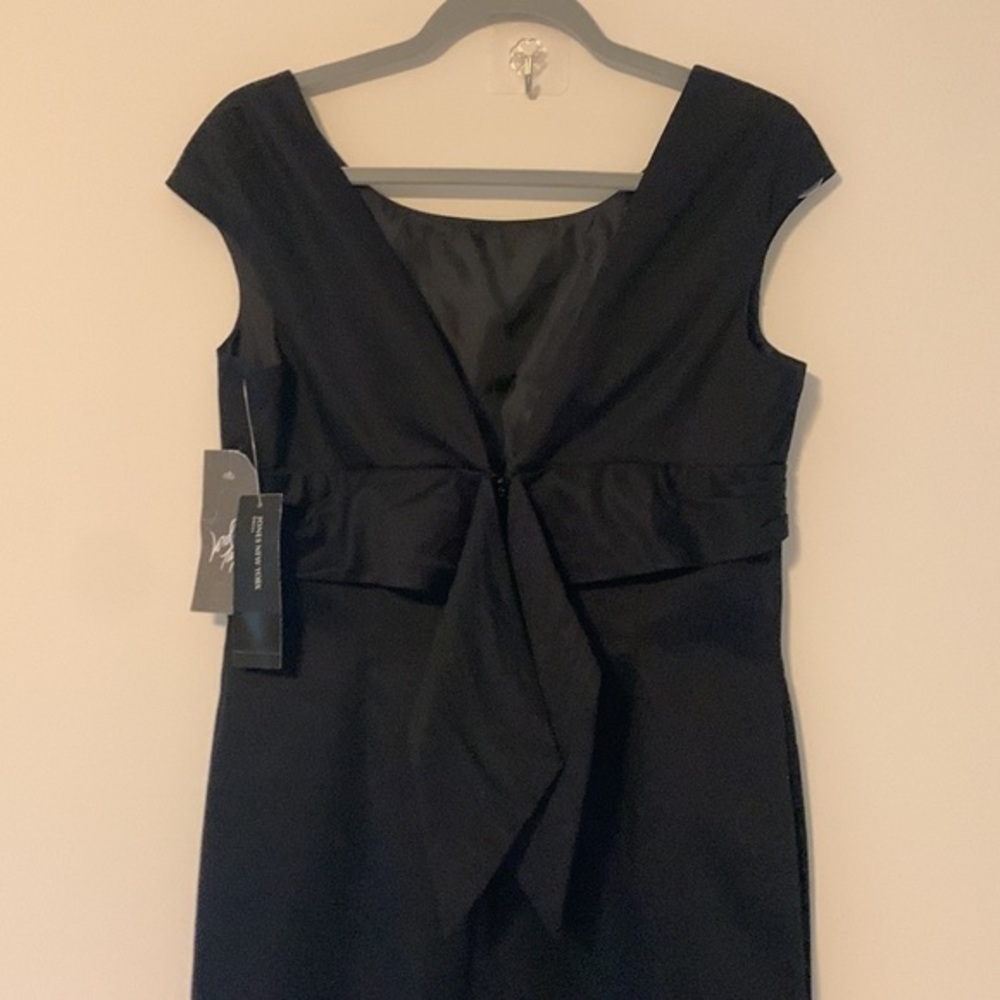 Jones New York Black Casablanca Dress Size 10 - Picture 4 of 8